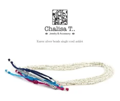 CHALISA T.. / Karen Silver Beads Single Cord Anklet