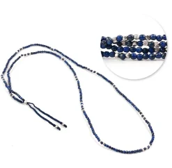 CHALISA T.. / Lapis lazuli 2mm cut beads 2 way accessory necklace / bracelet