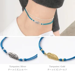 CHALISA T.. / Mini Feather Notting Cord Anklet