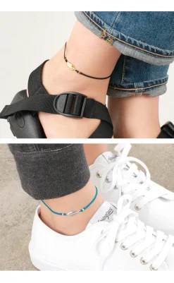 CHALISA T.. / Mini Feather Notting Cord Anklet