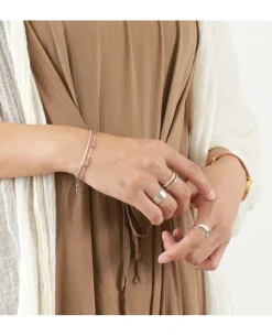 CHALISA T.. / Multi-cut Karen silver beads & tube beads / bracelet