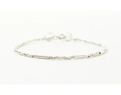CHALISA T.. / Multi-cut Karen silver beads & tube beads / bracelet