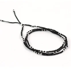 CHALISA T.. / Onyx 2mm cut beads 2 way accessory necklace/bracelet