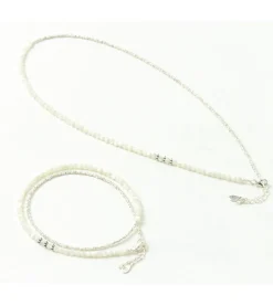 CHALISA T.. / Round Shell Wrap Anklet/Karen Silver Flat Beads