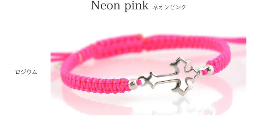 CHALISA T.. / Silver Cross Knotting Cord Anklet