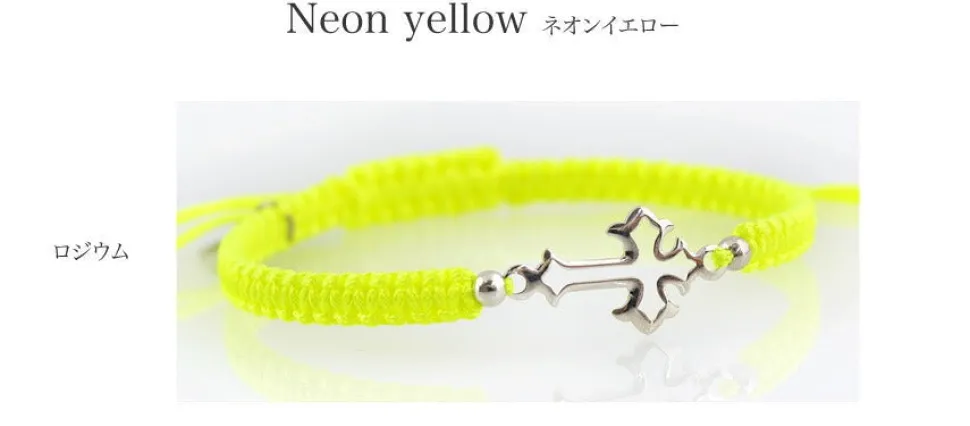 CHALISA T.. / Silver cross notched cord bracelet