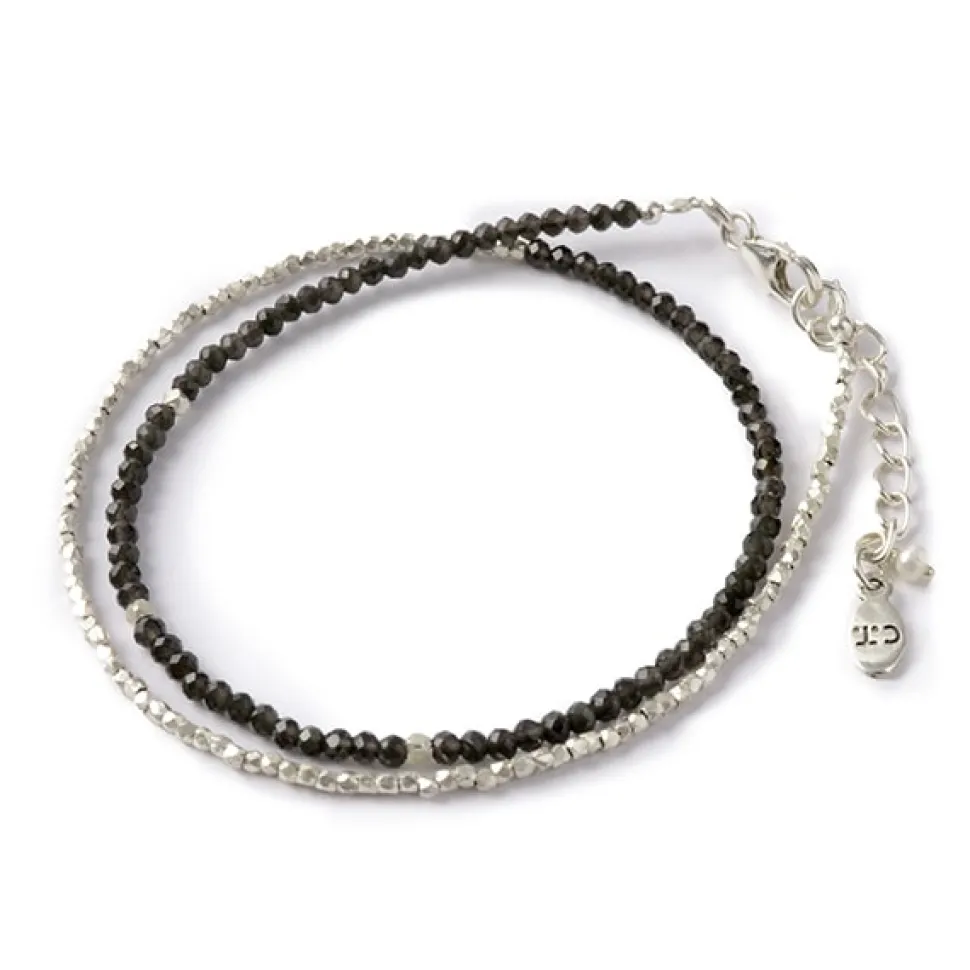 CHALISA T.. / Smoky Quartz W-Wrap Bracelet