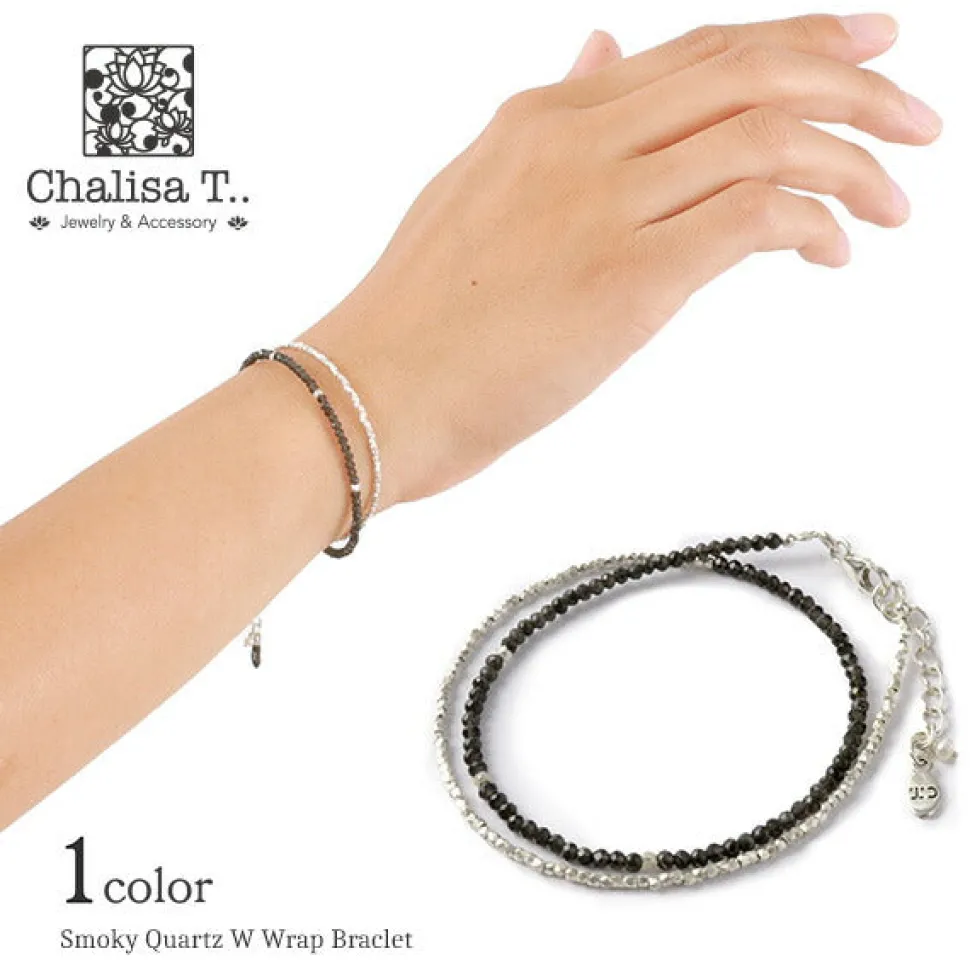 CHALISA T.. / Smoky Quartz W-Wrap Bracelet