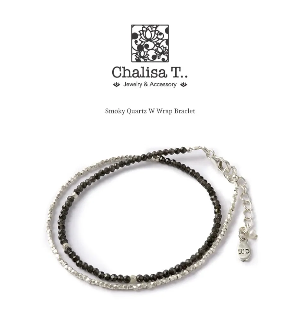 CHALISA T.. / Smoky Quartz W-Wrap Bracelet