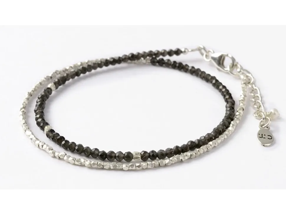 CHALISA T.. / Smoky Quartz W-Wrap Bracelet