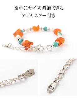 CHALISA T.. / Turquoise Amber Pearl Combi Anklet
