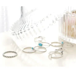 CHALISA T.. / Turquoise Circle Triangle Extra Fine Ring