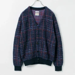 COOHEM / Check Tweed Cardigan
