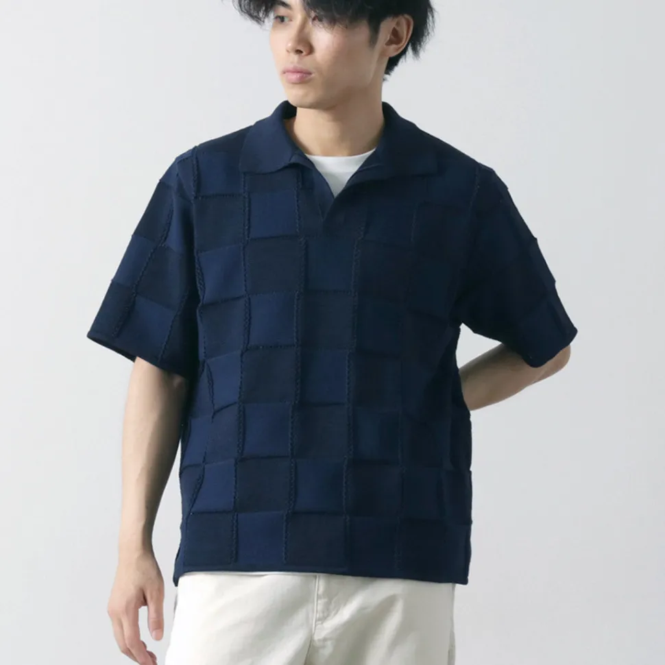 COOHEM / Links Check Knit Pullover