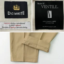 D.C.WHITE / High Density tapered pants