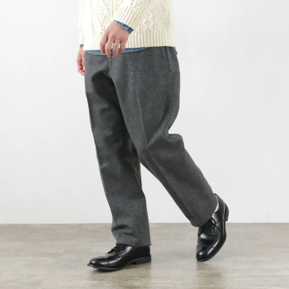 D.C.WHITE / Wool Melton Tapered Trousers