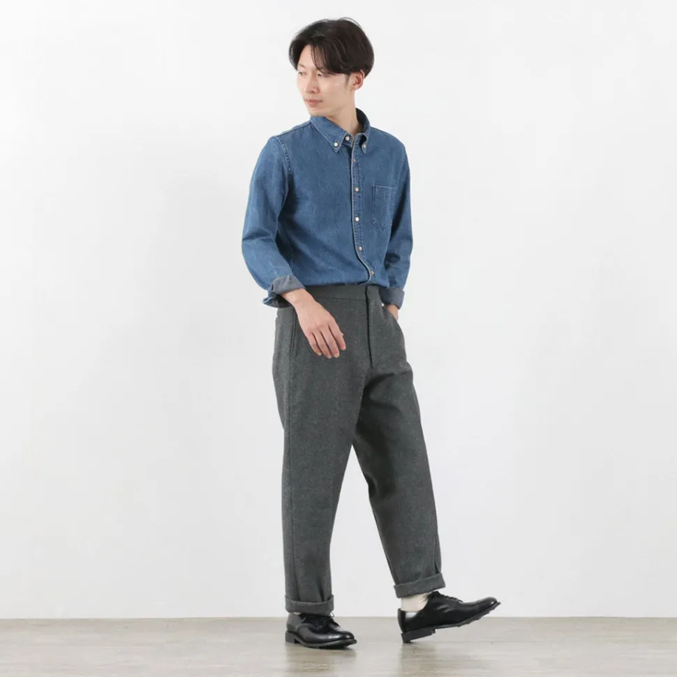 D.C.WHITE / Wool Melton Tapered Trousers