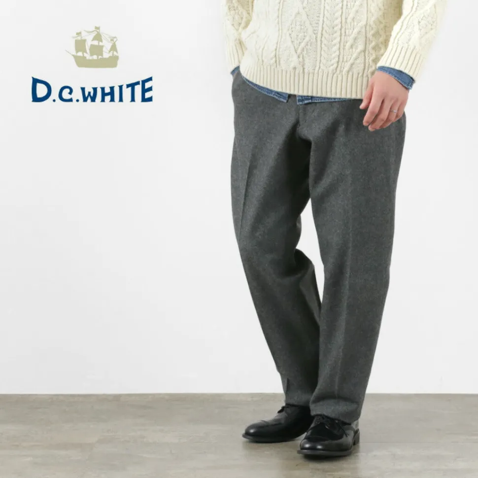 D.C.WHITE / Wool Melton Tapered Trousers