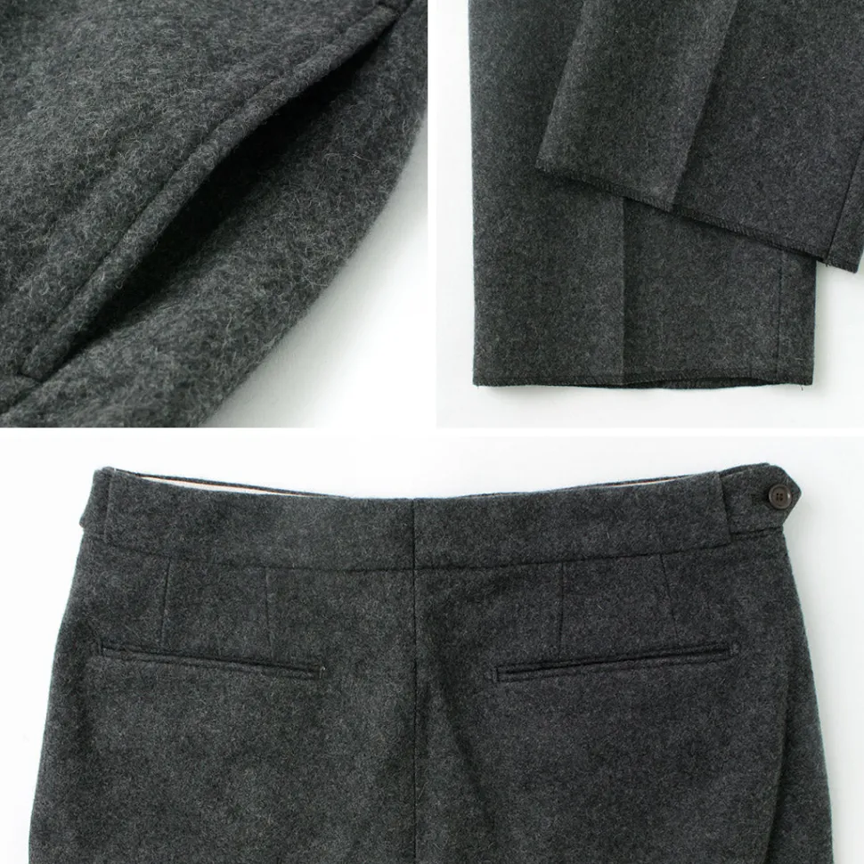 D.C.WHITE / Wool Melton Tapered Trousers