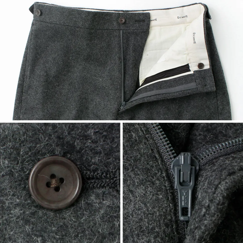 D.C.WHITE / Wool Melton Tapered Trousers