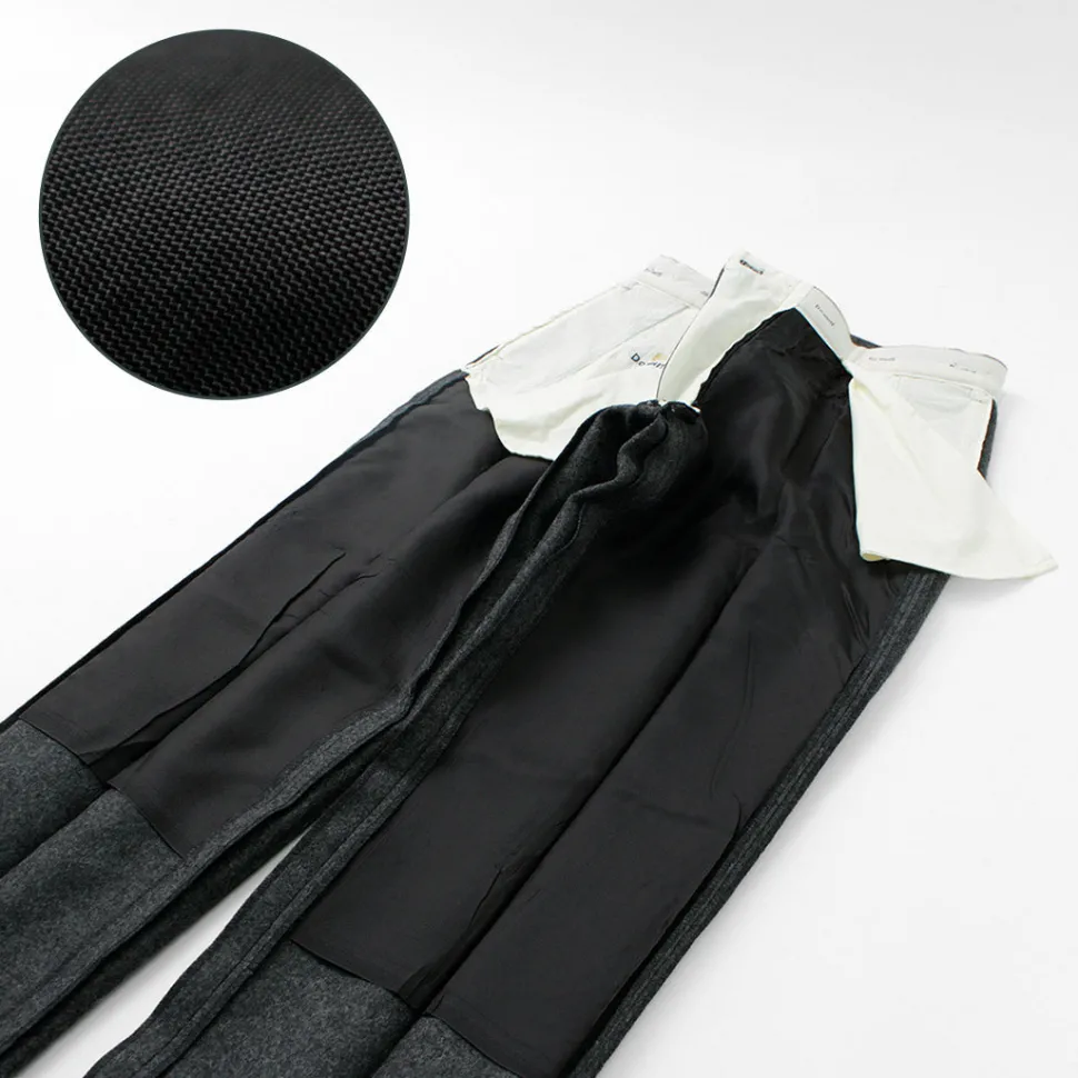 D.C.WHITE / Wool Melton Tapered Trousers