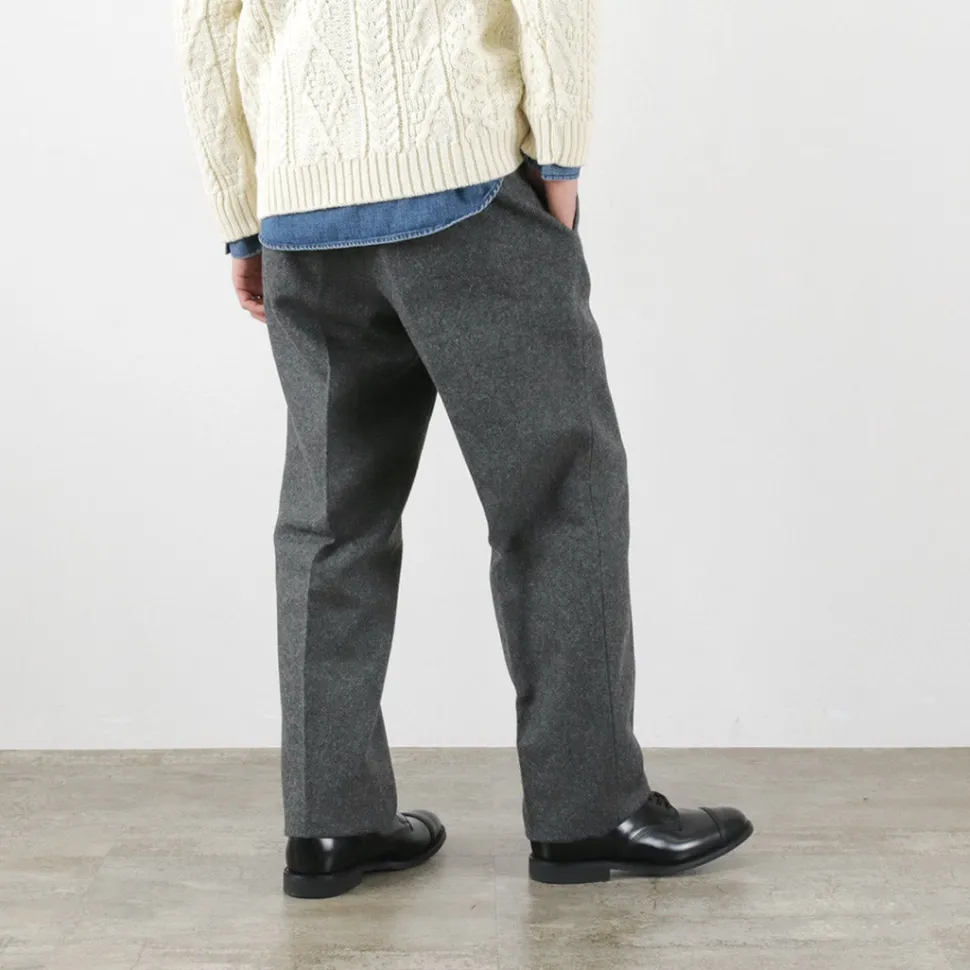 D.C.WHITE / Wool Melton Tapered Trousers