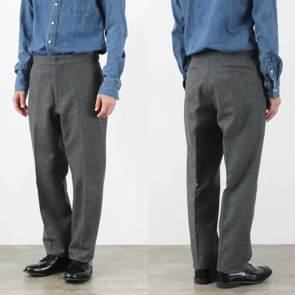 D.C.WHITE / Wool Melton Tapered Trousers