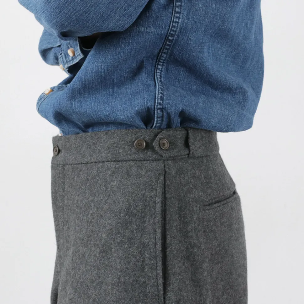 D.C.WHITE / Wool Melton Tapered Trousers