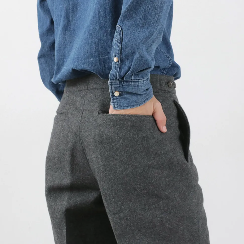 D.C.WHITE / Wool Melton Tapered Trousers