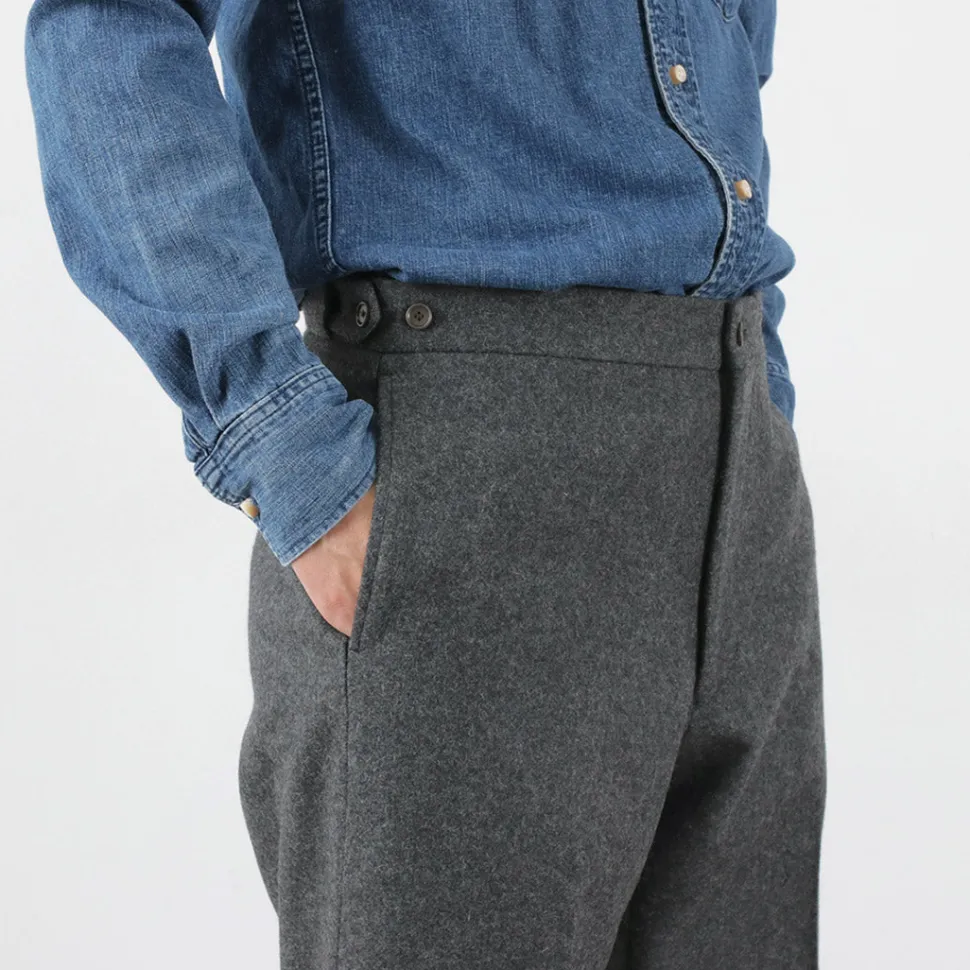D.C.WHITE / Wool Melton Tapered Trousers