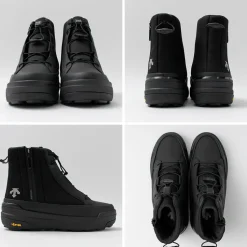 DESCENTE / High Cut Side Zip Lace Up Boots