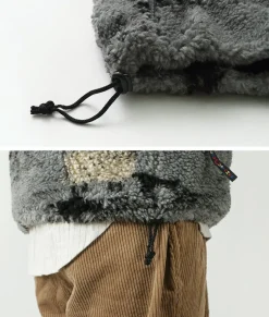 FARFIELD ORIGINAL / Jacquard Weave Boa Short Sleeve Fell Jacket