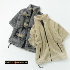 FARFIELD ORIGINAL / Jacquard Weave Boa Short Sleeve Fell Jacket