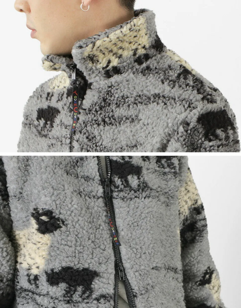 FARFIELD ORIGINAL / Jacquard Woven Boa Fell Jacket