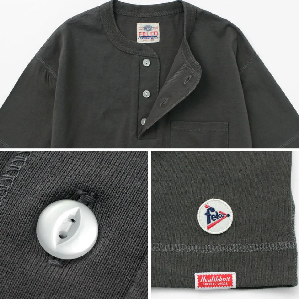 FELCO / Pocket Henley Neck T-shirt