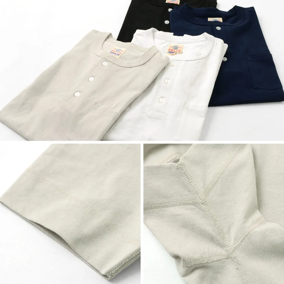FELCO / Pocket Henley Neck T-shirt