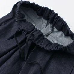 FLISTFIA / Denim Wide Tuck Trousers