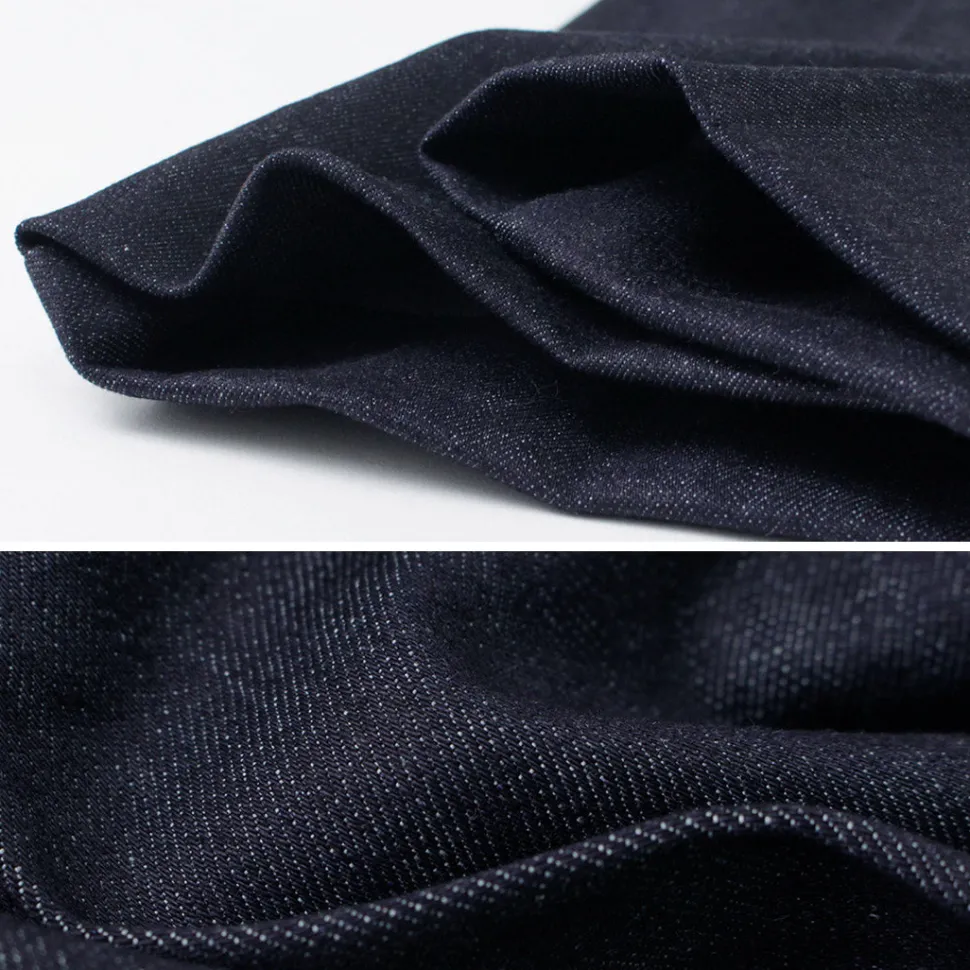 FLISTFIA / Denim Wide Tuck Trousers