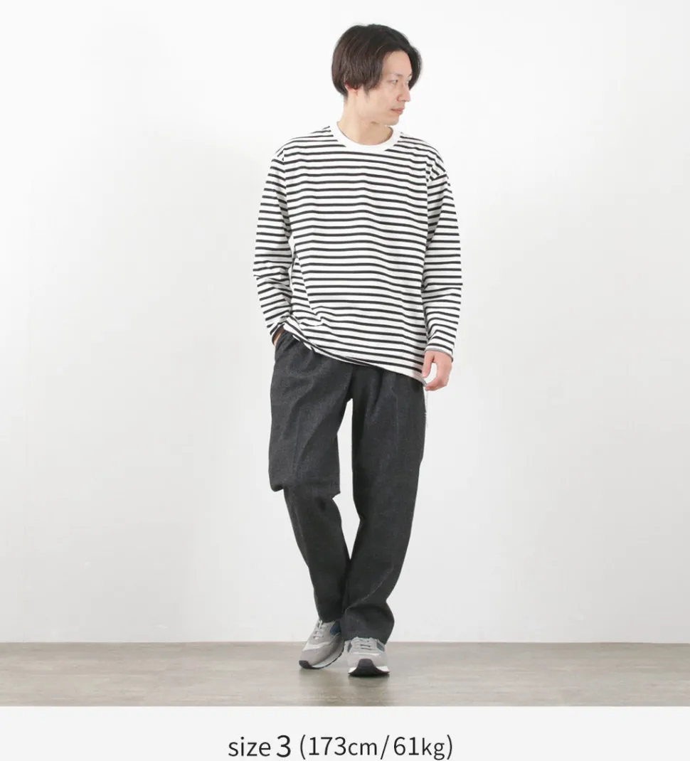 FLISTFIA / Denim Wide Tuck Trousers