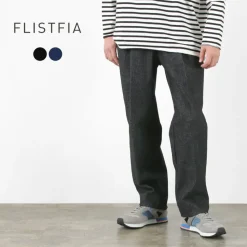 FLISTFIA / Denim Wide Tuck Trousers