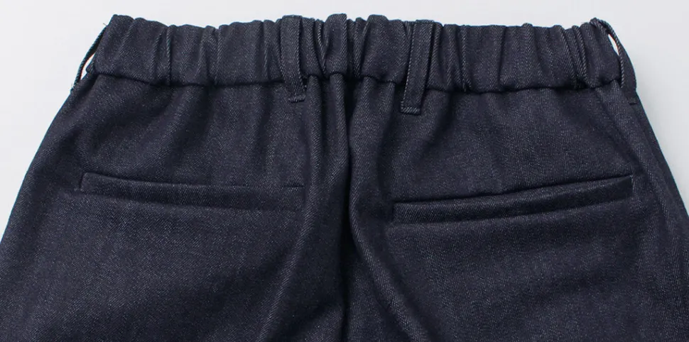 FLISTFIA / Denim Wide Tuck Trousers