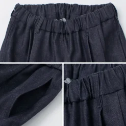 FLISTFIA / Denim Wide Tuck Trousers