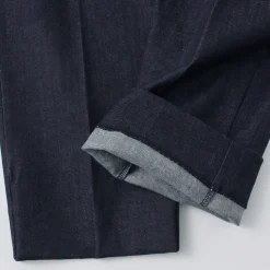 FLISTFIA / Denim Wide Tuck Trousers