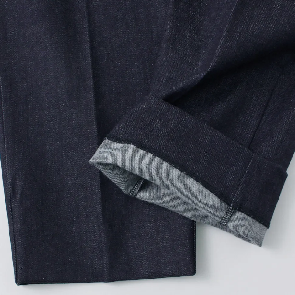 FLISTFIA / Denim Wide Tuck Trousers