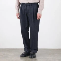 FLISTFIA / Denim Wide Tuck Trousers