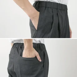 FLISTFIA / Wool-like Tuck Wide Trouesrs