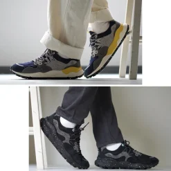 FLOWER MOUNTAIN / Yamano Three Pig Suede and Nylon Sneakers