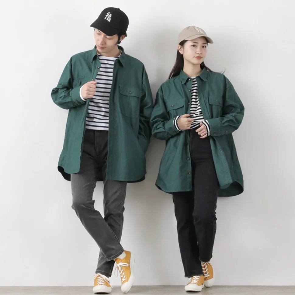 FNOR / Grandval garment dye Shrimp sleeve shirt coat
