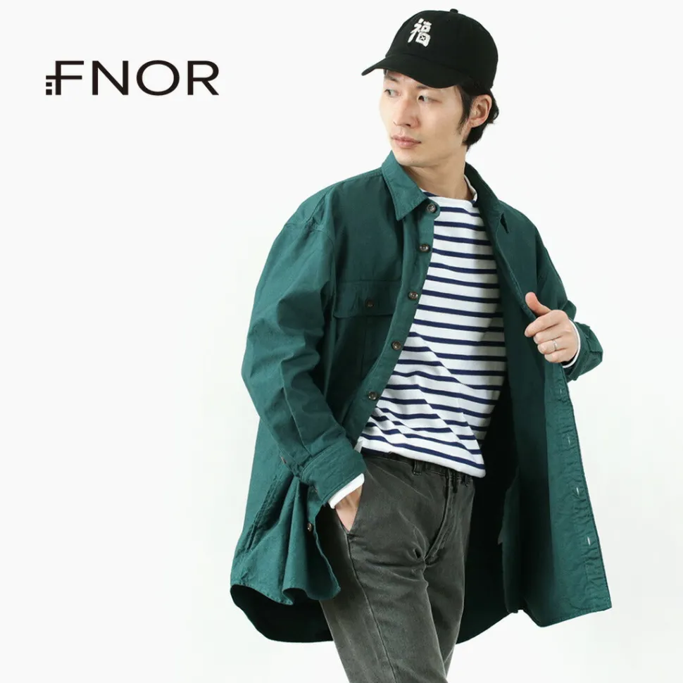 FNOR / Grandval garment dye Shrimp sleeve shirt coat