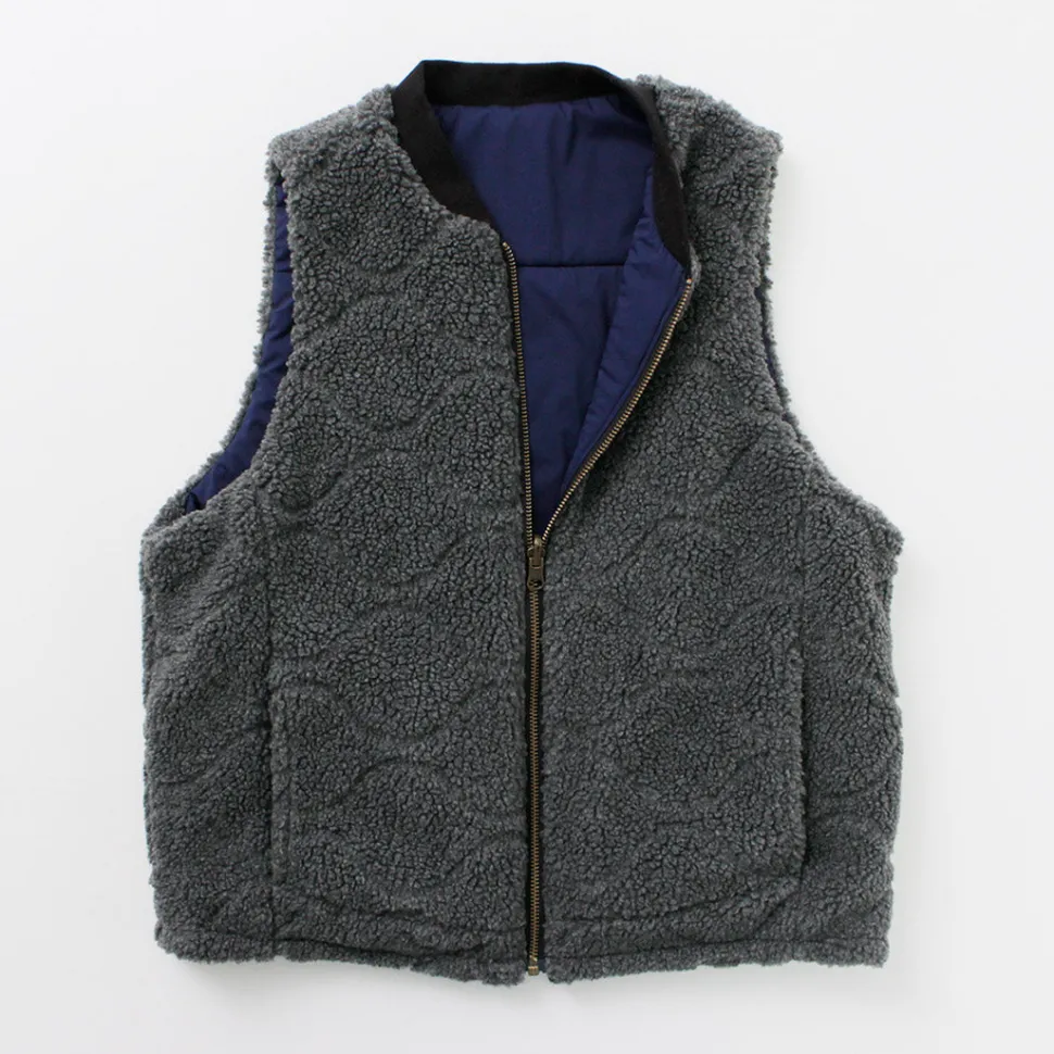 FNOR / Quilted Sheepskin Boa MIL Vest